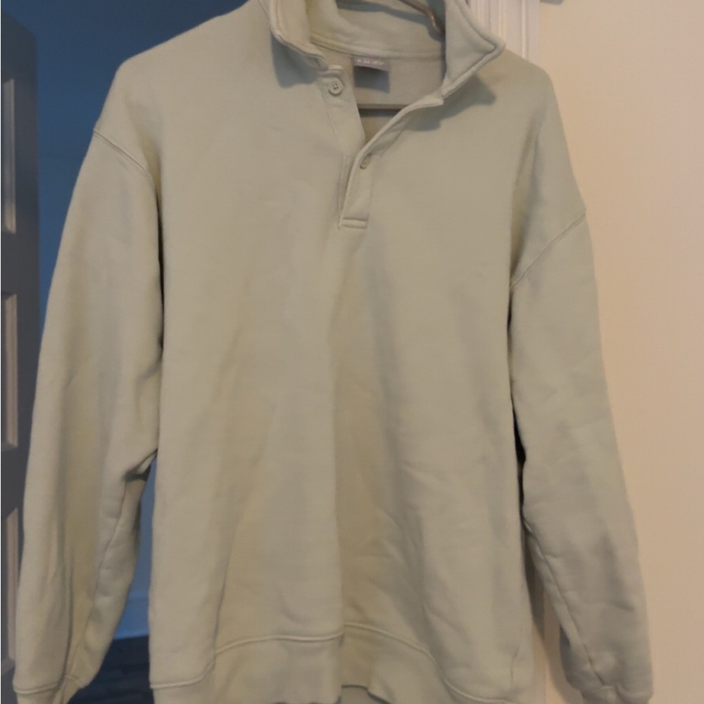 TNA Cozy Fleece Boyfriend Sweatshirt in Cream